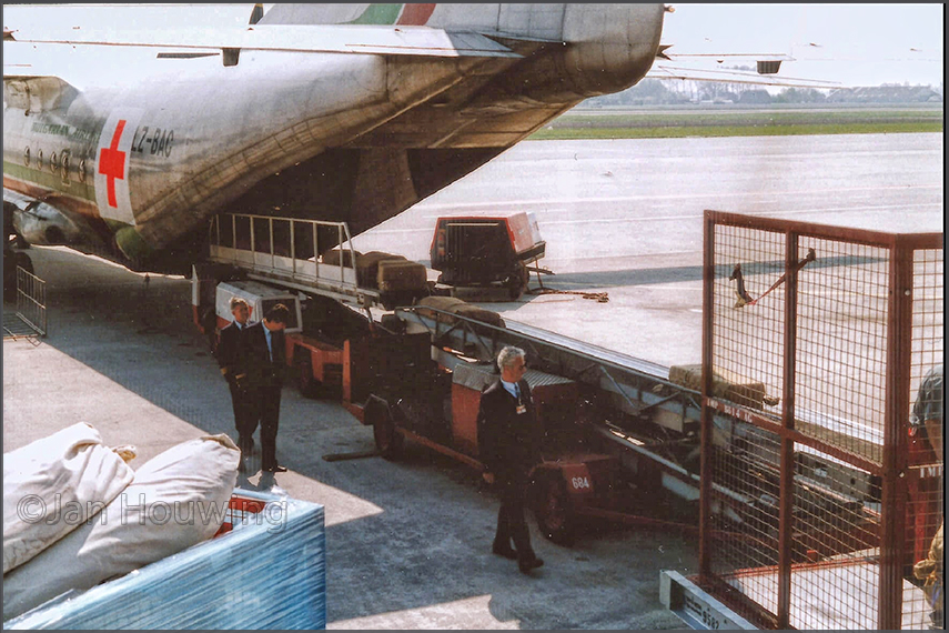 An-12 LZ-BAC at Amsterdam Int'l Airport